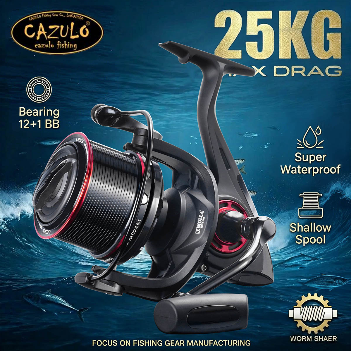 CAZULO Long Cast Spinning Reel - Surf Reel ulasan dan harga